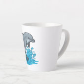 Joyful Dolphin Splash - Latte Mug Mok (Rechterhoek)