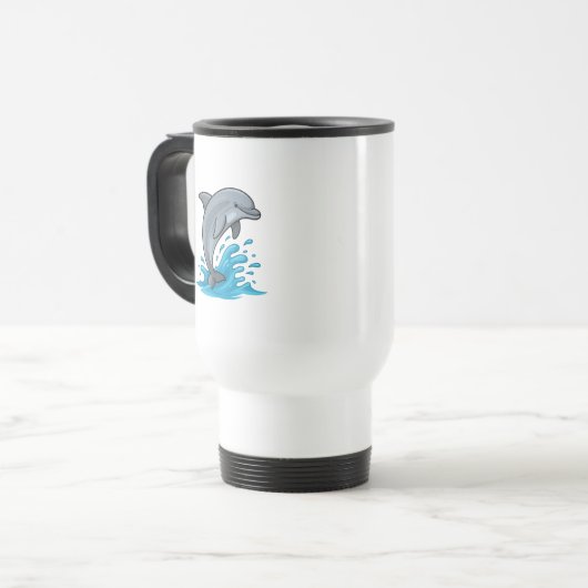Joyful Dolphin Splash - Mug (Devant gauche)