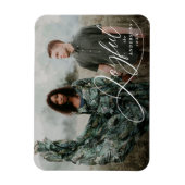 Joyful Elegance Script Holiday Foto Magneet (Verticaal)
