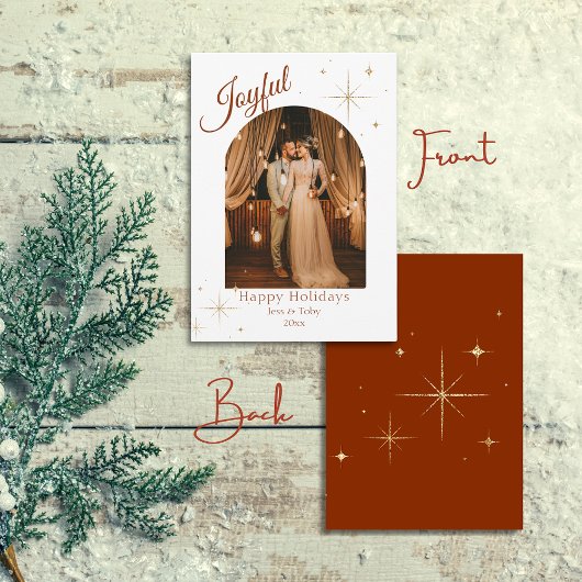 Joyful Elegant Photo Carte de Noël