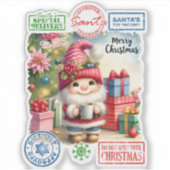 Joyful Elf Kerst sticker (Voorkant)