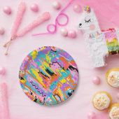 Joyful Expression Abstract Print Papieren Bordje (Feest)