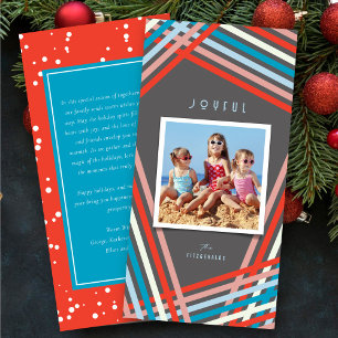 Joyful Feestelijke Kleurrijke & Leuke Ribbon Strip Feestdagenkaart