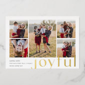 Joyful Five Photo Folie Feestdagenkaart (Voorkant)