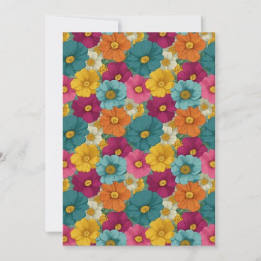 Joyful Floral Wedding Invitation (Dos)