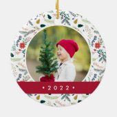 Joyful Foliage-foto Keramisch Ornament (Achterkant)