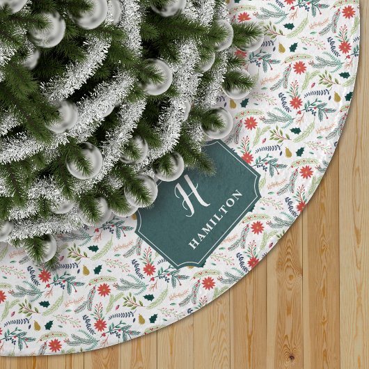 Joyful Foliage Monogram Kerstboom Rok