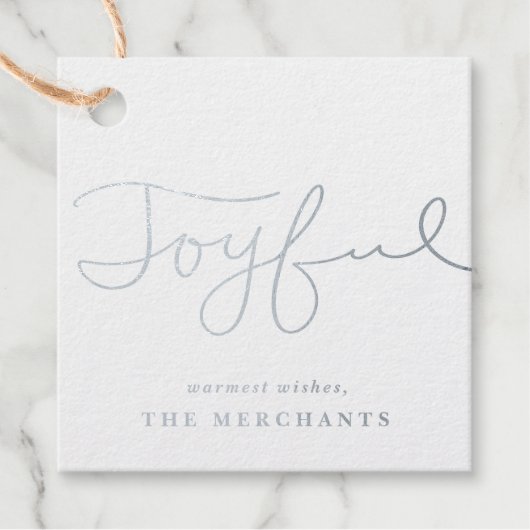 Joyful folie bedankjes labels (Voorkant)