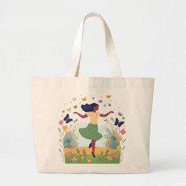Joyful Garden Dancer Canvas Shopping Tas