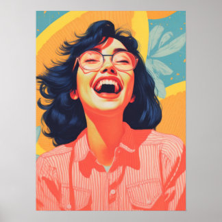 Joyful Gaze: Het geluk omarmen Poster