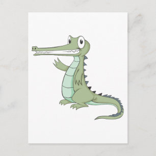 Joyful Gharial Gavial Crocodile Briefkaart