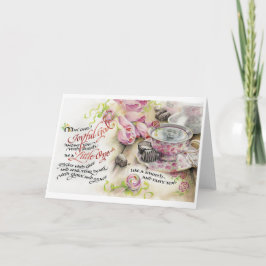 Joyful God/Little One, Folded Wenskaart, 5"x7" Kaart