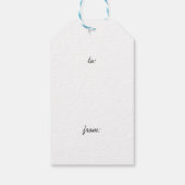 Joyful Gold Brush Script Typografie Vakantie Cadeaulabel (Achterkant)