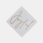 JOYFUL Gold Faux Folie Silver Servet (Hoek)