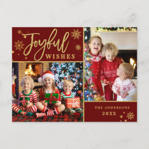 Joyful Gold Lijst Moderne Manuscript 2 van de FOTO Briefkaart