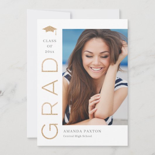 Joyful Grad Editable Color Graduation Invitation (Devant)