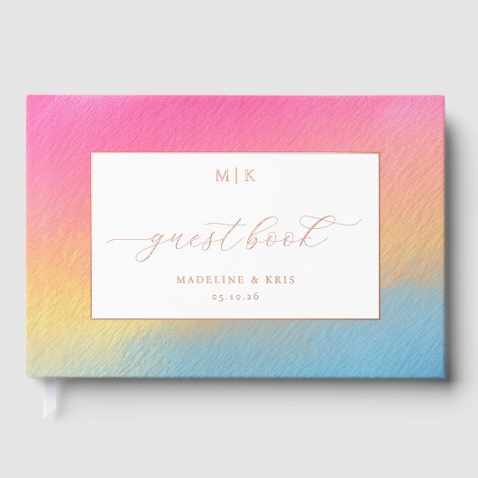 Joyful Gradient Guestbook Cover (Recto)