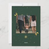 Joyful Green & Gold Two-Afbeelding Kerstmis Feestdagenkaart (Achterkant)