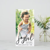 Joyful Happiest Christmas Feestdagen aangepaste fo Feestdagenkaart (Staand voorkant)