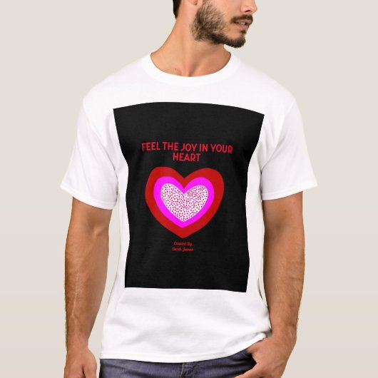 Joyful Heart Mannen White Basic T Shirt (Voorkant)