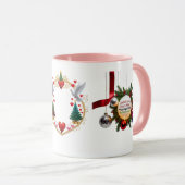 Joyful Heart, Merry Mind — Multi Christmas Colours Mok (Voorkant rechts)