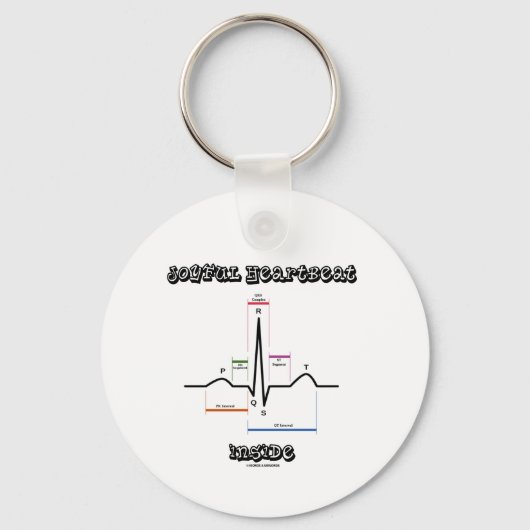 Joyful Heartbeat Inside ECG ECG Electrocardiogram Sleutelhanger (Voorkant)