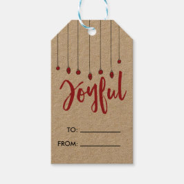 Joyful Holiday cadeau label Cadeaulabel