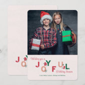 Joyful Holiday-fotokaart Aankondiging (Voorkant / Achterkant)