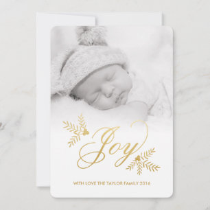 Joyful Holiday-fotokaart Feestdagenkaart