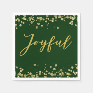 Joyful Holiday Paper Napkin Servet