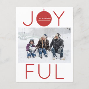Joyful Holiday Photo Briefkaart