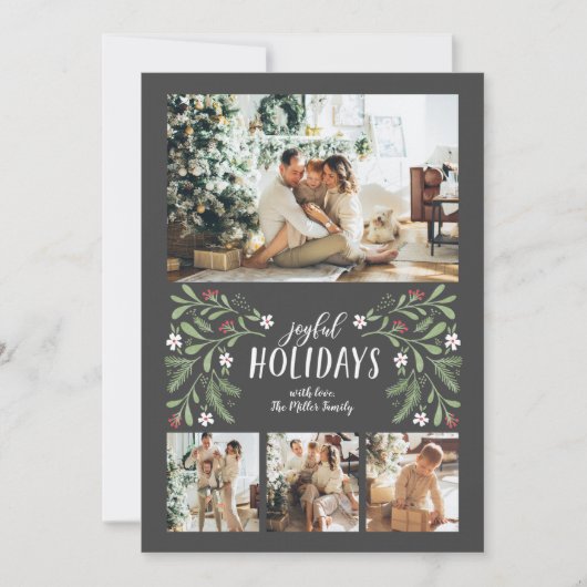 Joyful Holiday Photo de la Carte de Noël (Devant)