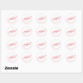 JOYFUL HOLIDAY SEAL stijlvolle kalligrafie rood Ronde Sticker (Vel)