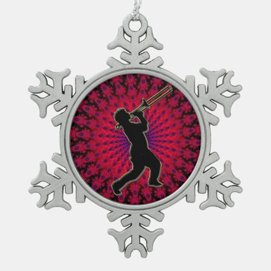 Joyful Holiday Trombone Player Ornament (Voorkant)