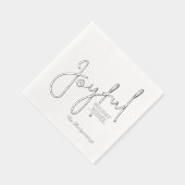 Joyful Holiday Wishes Foil Stamped Napkins (Droite)