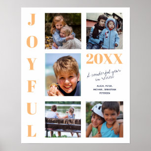 JOYFUL-jaar in Review 5 Foto-Collage familie Poster