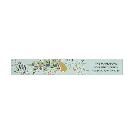 Joyful Joy Holiday Wrap Around Label (Individueel)