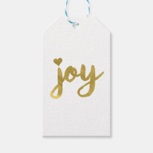 Joyful Joyful ik heb Joy Full of Joy Gold Art Cadeaulabel