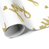 Joyful Joyful ik heb Joy Full of Joy Gold Art Cadeaupapier (Rol Hoek)