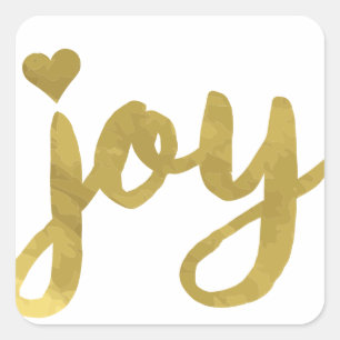 Joyful Joyful ik heb Joy Full of Joy Vierkante Sticker