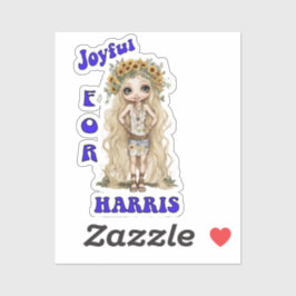 Joyful Kamala Harris President Hippie Boho Sticker