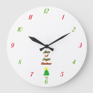 Joyful kerst acrylwand grote klok
