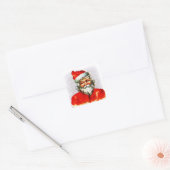 Joyful Kerstdagen Vierkante Sticker (Envelop)