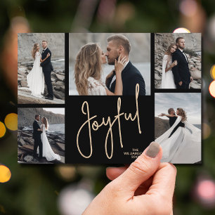 JOYFUL-kerstfoto Feestdagenkaart