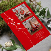 Joyful Kerstkalligraphy Script Photo Afbeelding Feestdagenkaart