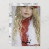 Joyful Kerstmis Feestdagenkaart (Voorkant / Achterkant)