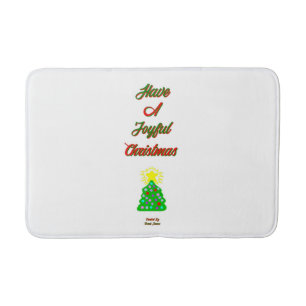 Joyful Kerstmis Medium Bath Mat