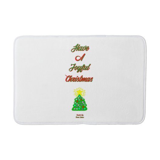 Joyful Kerstmis Medium Bath Mat (Voorkant)