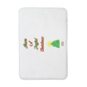 Joyful Kerstmis Medium Bath Mat (Voorkant Verticaal)
