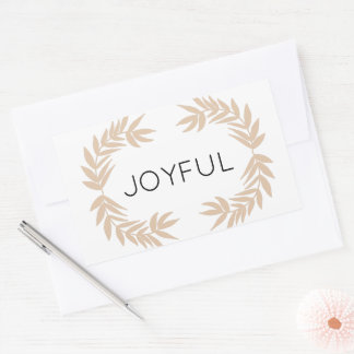 Joyful Leaves Rechthoekige Sticker